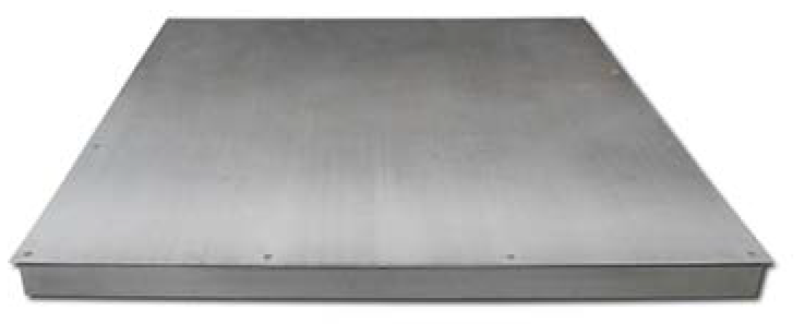 Plataforma de pesaje BDS4-AS de perfil bajo, fabricada en acero inoxidable 304, con diseño de plato de carga inspeccionable y pies articulados. La robustez y precisión están aseguradas con células de carga IP68 y clase de precisión C3, preparada para uso interno o conforme a metrología legal.